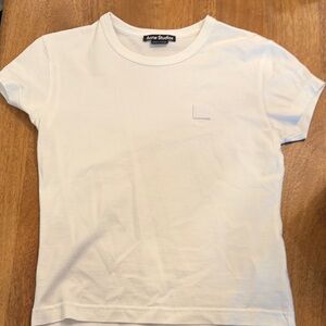 Acne White Short Sleeve Tee